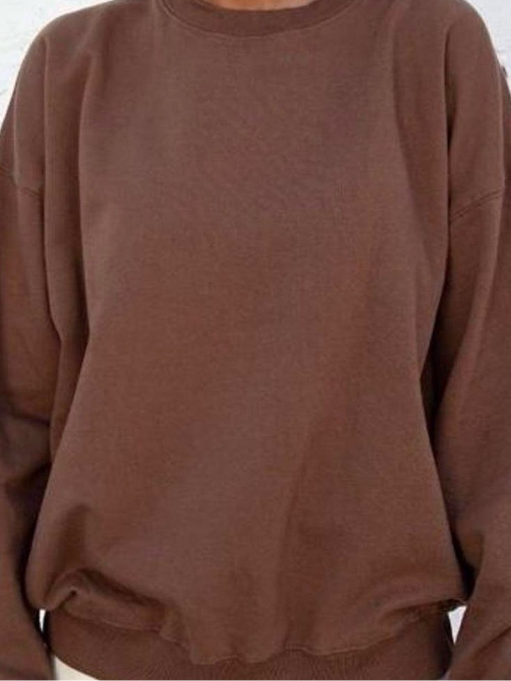 Brandy Melville Brown Crewneck Sweatshirt